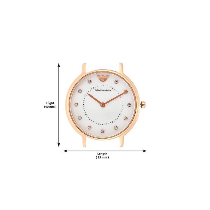 Emporio Armani Mother of Pearl Dial Green Leather Strap Watch For Women - AR11150 - Image 4